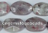 CTO233 15.5 inches 20*30mm wavy oval tourmaline gemstone beads