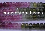 CTO303 15.5 inches 2.5*4mm faceted rondelle tourmaline beads