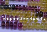 CTO304 15.5 inches 2.5*4mm faceted rondelle tourmaline beads