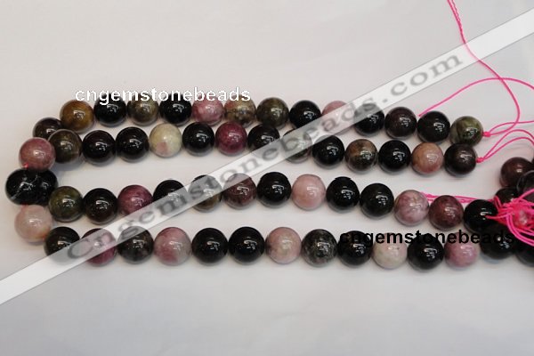 CTO361 15.5 inches 14mm round natural tourmaline gemstone beads