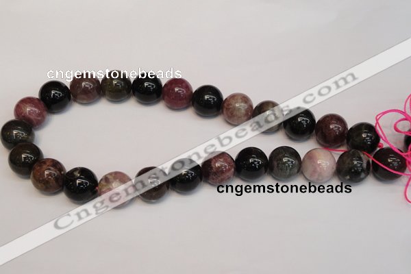 CTO362 15.5 inches 16mm round natural tourmaline gemstone beads