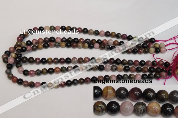 CTO365 15.5 inches 7mm round natural tourmaline gemstone beads