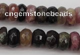 CTO377 15.5 inches 5*8mm faceted rondelle natural tourmaline beads