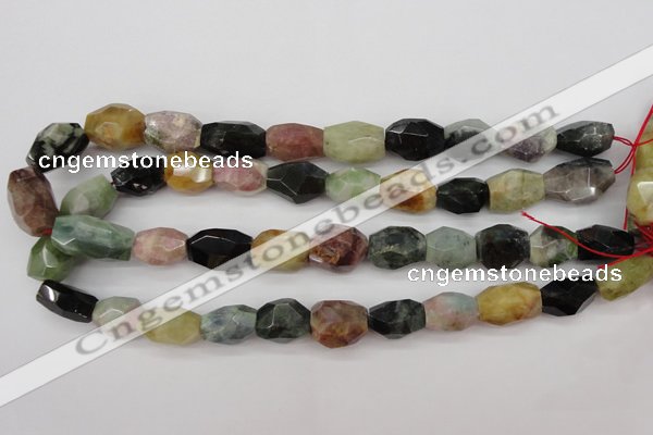 CTO384 15.5 inches 12*16mm – 16*25mm faceted nuggets tourmaline beads