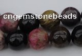 CTO391 15.5 inches 13mm round natural tourmaline gemstone beads