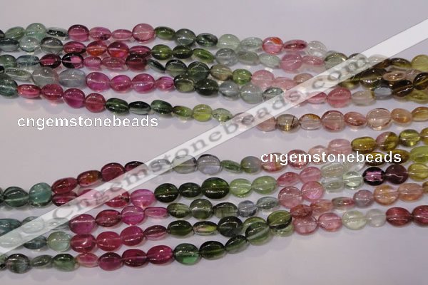 CTO420 15 inches 6*7mm oval natural tourmaline beads wholesale