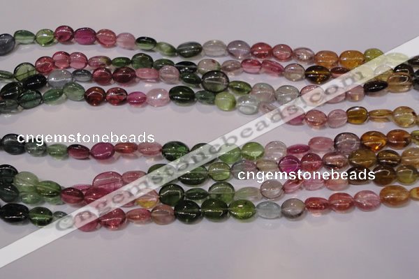 CTO421 15 inches 7*9mm oval natural tourmaline beads wholesale