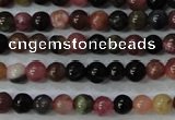 CTO451 15.5 inches 4mm round natural tourmaline gemstone beads