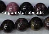 CTO458 15.5 inches 13mm round natural tourmaline gemstone beads