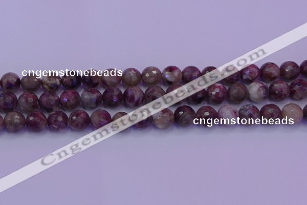 CTO614 15.5 inches 9mm faceted round tourmaline gemstone beads