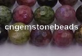 CTO637 15.5 inches 10mm faceted round tourmaline gemstone beads