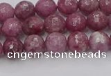 CTO657 15.5 inches 6mm faceted round Chinese tourmaline beads