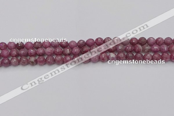 CTO657 15.5 inches 6mm faceted round Chinese tourmaline beads