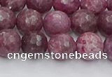 CTO659 15.5 inches 10mm faceted round Chinese tourmaline beads