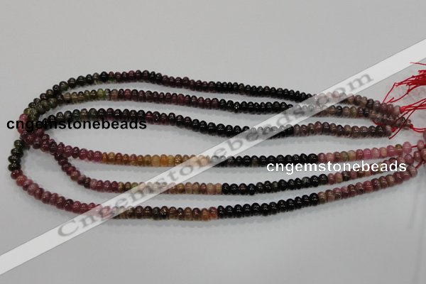 CTO68 15.5 inches 4*6mm rondelle natural tourmaline gemstone beads