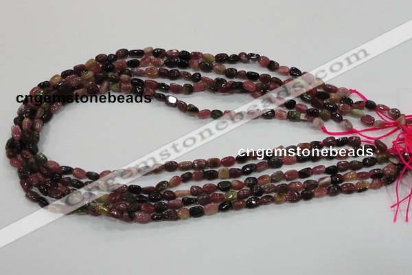 CTO70 15.5 inches 5*6mm nuggets natural tourmaline gemstone beads