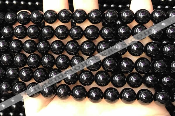 CTO702 15.5 inches 8mm round black tourmaline beads wholesale