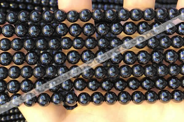 CTO711 15.5 inches 6mm round black tourmaline gemstone beads