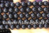 CTO714 15.5 inches 12mm round black tourmaline gemstone beads