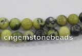 CTP101 15.5 inches 6mm round yellow pine turquoise beads wholesale