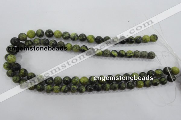 CTP103 15.5 inches 10mm round yellow pine turquoise beads wholesale