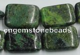 CTP11 15.5 inches 18*25mm rectangle yellow green pine gemstone beads