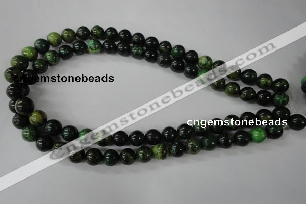 CTP203 15.5 inches 10mm round yellow pine turquoise beads wholesale