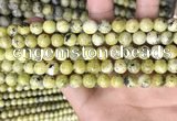 CTP222 15.5 inches 8mm round yellow turquoise beads wholesale