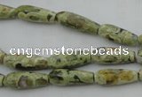 CTR09 15.5 inches 6*16mm faceted teardrop rhyolite gemstone beads