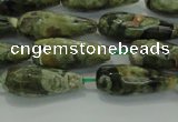 CTR101 15.5 inches 8*20mm faceted teardrop rhyolite gemstone beads