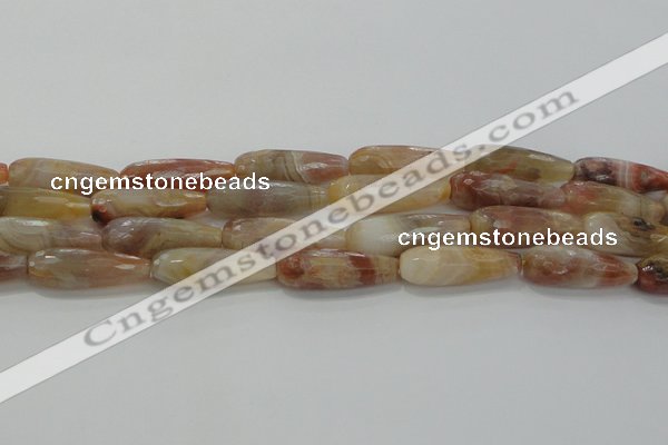 CTR141 15.5 inches 10*30mm faceted teardrop yellow agate beads