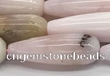 CTR151 15.5 inches 10*30mm teardrop natural pink opal beads