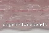 CTR159 15.5 inches 10*20mm faceted teardrop rose quartz beads