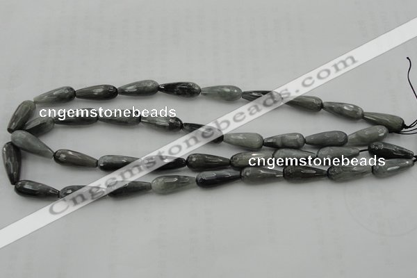 CTR20 15.5 inches 8*20mm faceted teardrop eagle eye jasper beads