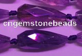 CTR204 14*34mm - 17*40mm faceted teardrop ametrine gemstone beads