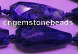 CTR208 16*35mm - 18*43mm faceted teardrop lapis lazuli beads