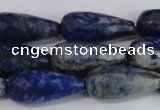 CTR303 15.5 inches 12*25mm faceted teardrop lapis lazuli beads