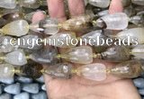 CTR353 15.5 inches 15*25mm faceted teardrop scenic quartz beads