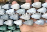 CTR355 15.5 inches 15*22mm faceted teardrop aquamarine beads