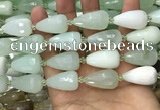 CTR357 15.5 inches 15*25mm faceted teardrop light prehnite beads