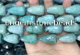 CTR359 15.5 inches 15*25mm faceted teardrop amazonite beads