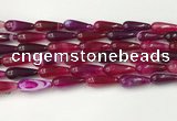 CTR402 15.5 inches 8*20mm teardrop agate beads wholesale