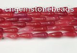 CTR403 15.5 inches 8*20mm teardrop agate beads wholesale