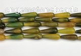 CTR416 15.5 inches 10*30mm teardrop agate beads wholesale