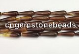 CTR417 15.5 inches 10*30mm teardrop agate beads wholesale