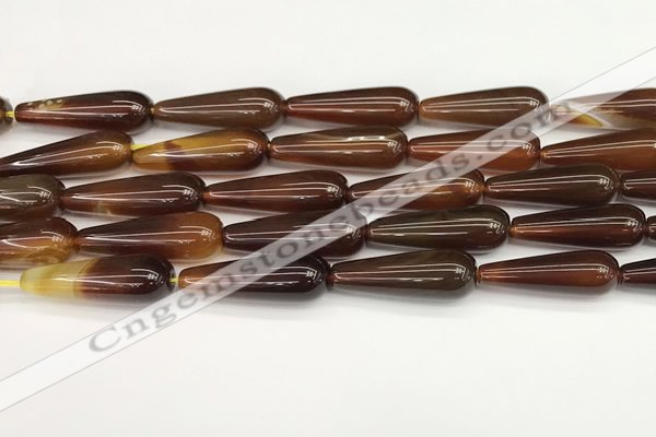 CTR417 15.5 inches 10*30mm teardrop agate beads wholesale