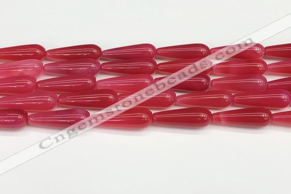 CTR419 15.5 inches 10*30mm teardrop agate beads wholesale