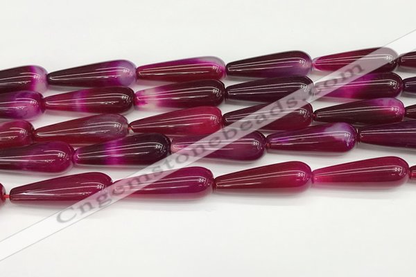 CTR420 15.5 inches 10*30mm teardrop agate beads wholesale