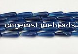 CTR428 15.5 inches 10*30mm teardrop agate beads wholesale