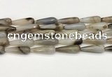 CTR451 15.5 inches 10*30mm faceted teardrop agate beads wholesale